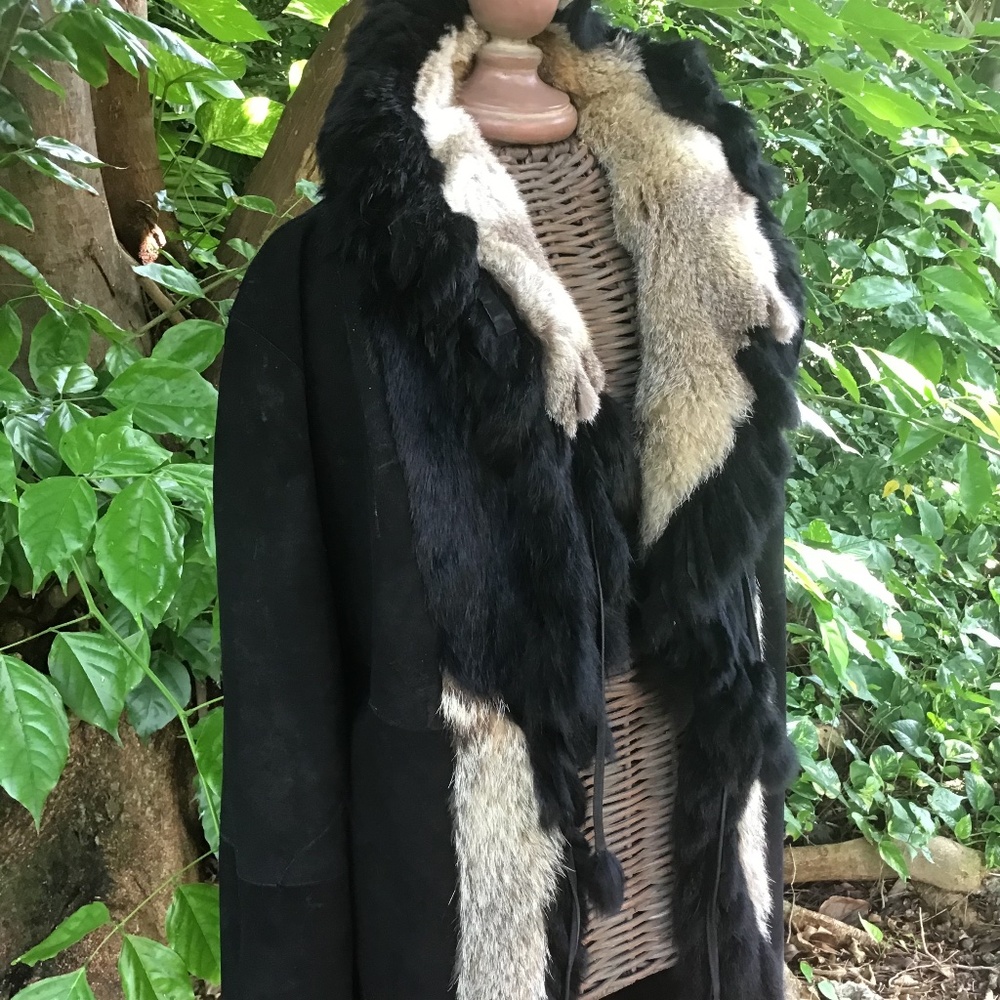 Italian suede and fur Jacket - Picture 2 of 14